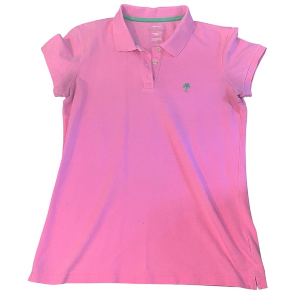 Lilly Pulitzer Island Polo Shirt in Pink - Picture 1 of 3